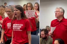 Teacher disrupts hearing as Republicans vote to allow educators to carry guns in schools