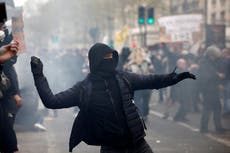 Riot police deployed in Paris as tensions boil over at pension protest