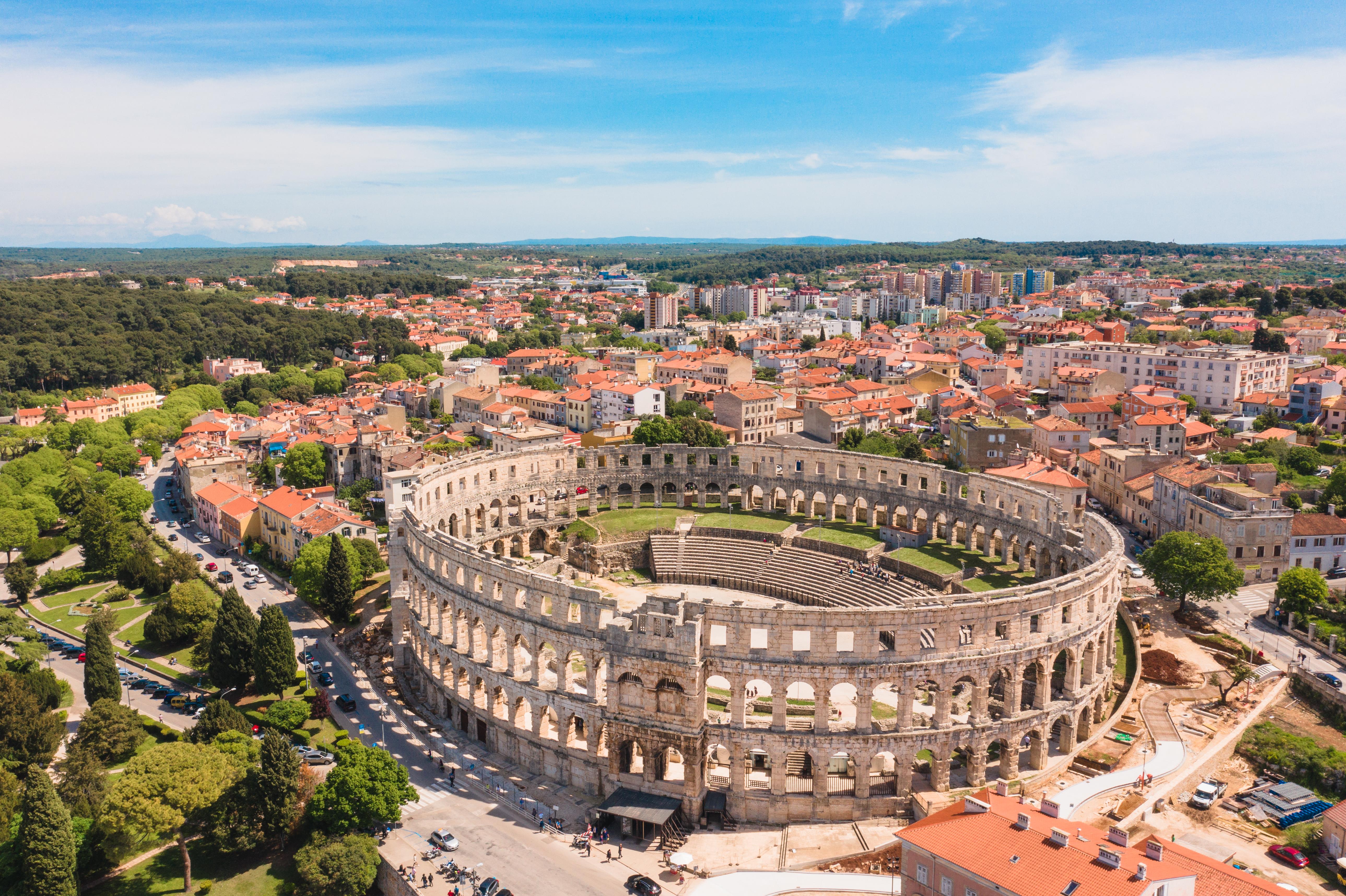 Step back in time to the Roman era in this incredible amphitheatre in Pula
