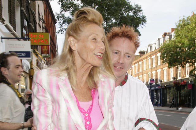 John Lydon with his wife Nora Forster (Yui Mok/PA)