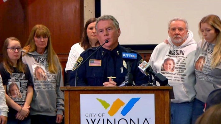 Winona Police and Madeline Kingsbury’s family held a press conference