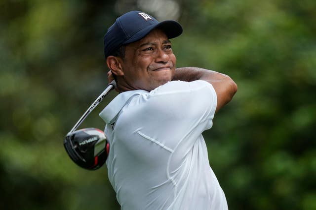 Tiger Woods struggled to a 74 in the first round of the 87th Masters (Charlie Riedel/AP)