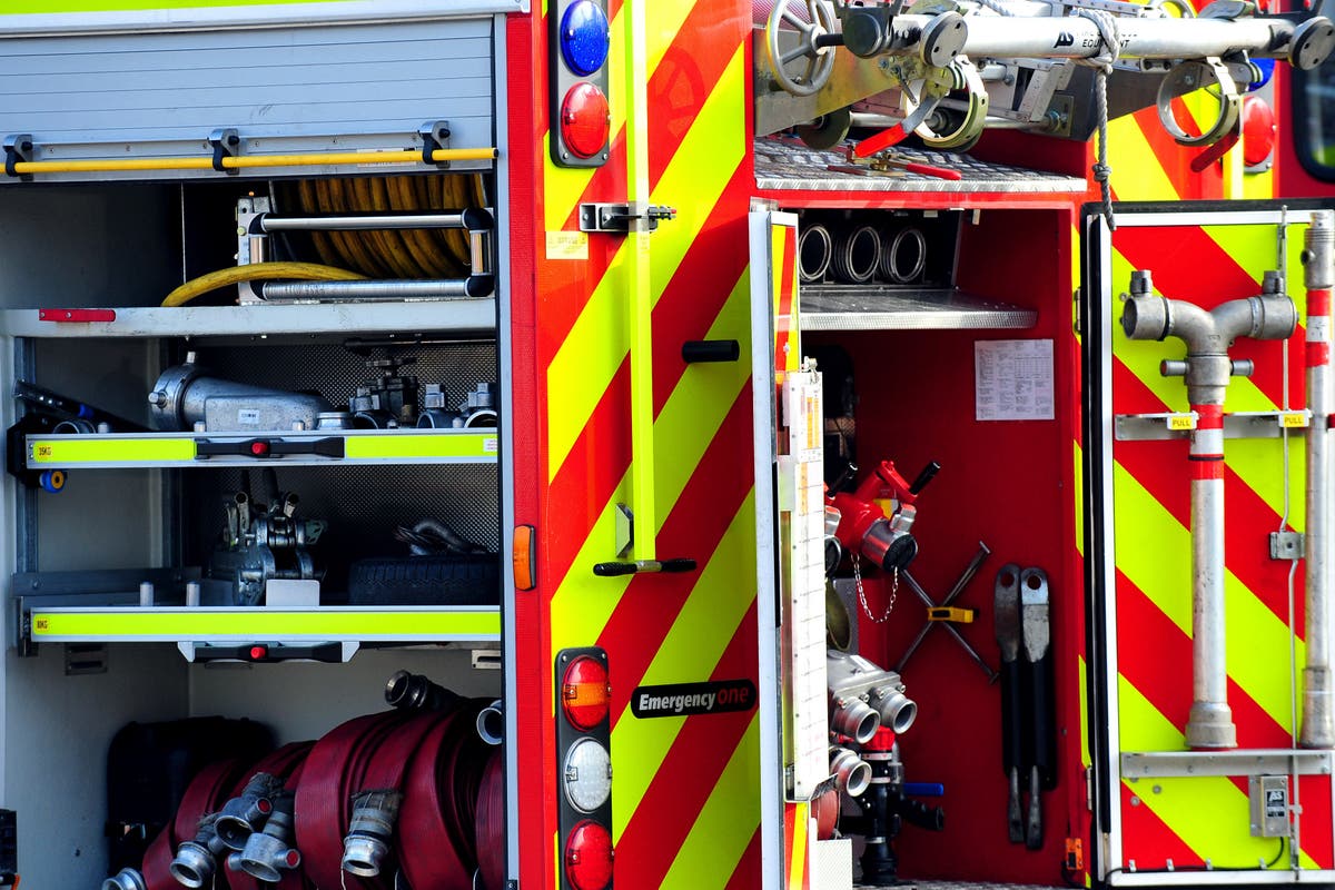 Man arrested on suspicion of murder after fire at flats in east London