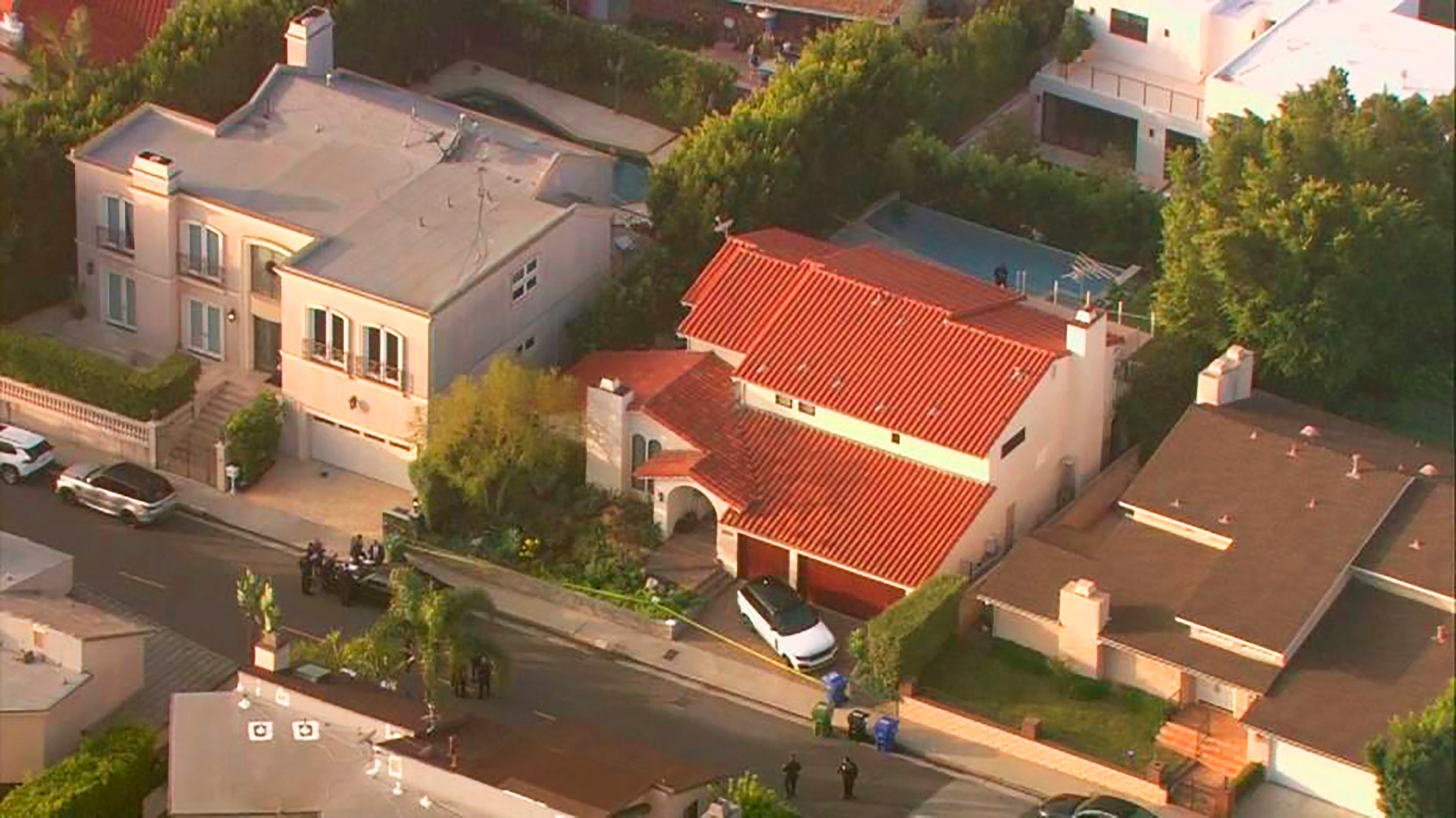File - In this Feb. 19, 2020, aerial image taken from video provided by Fox11 News KTTV-TV shows the Hollywood Hills home where rapper Pop Smoke was fatally shot
