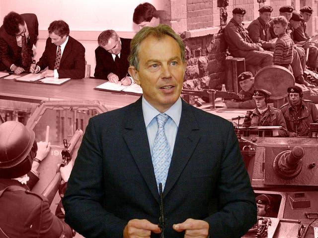 <p>‘The Good Friday Agreement would not have happened without Tony Blair leading from the front’ </p>