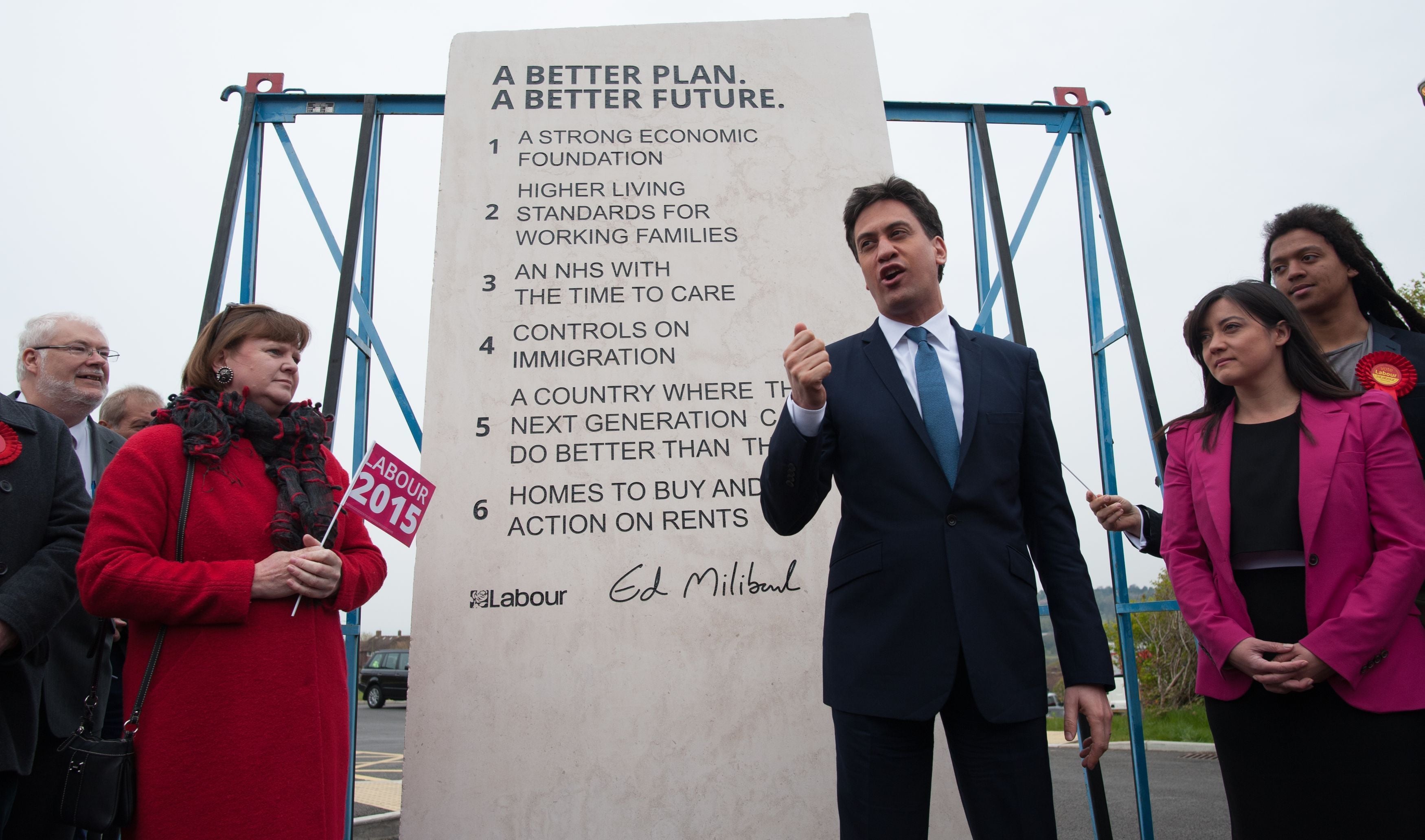 Ed Miliband unveils the ‘Ed Stone’