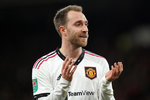 Christian Eriksen is set to return to the Manchester United squad on Saturday (Tim Goode/PA)