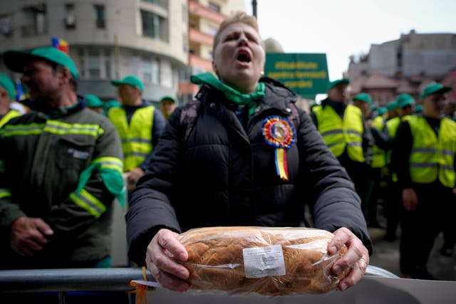 Romania Farmers Protest