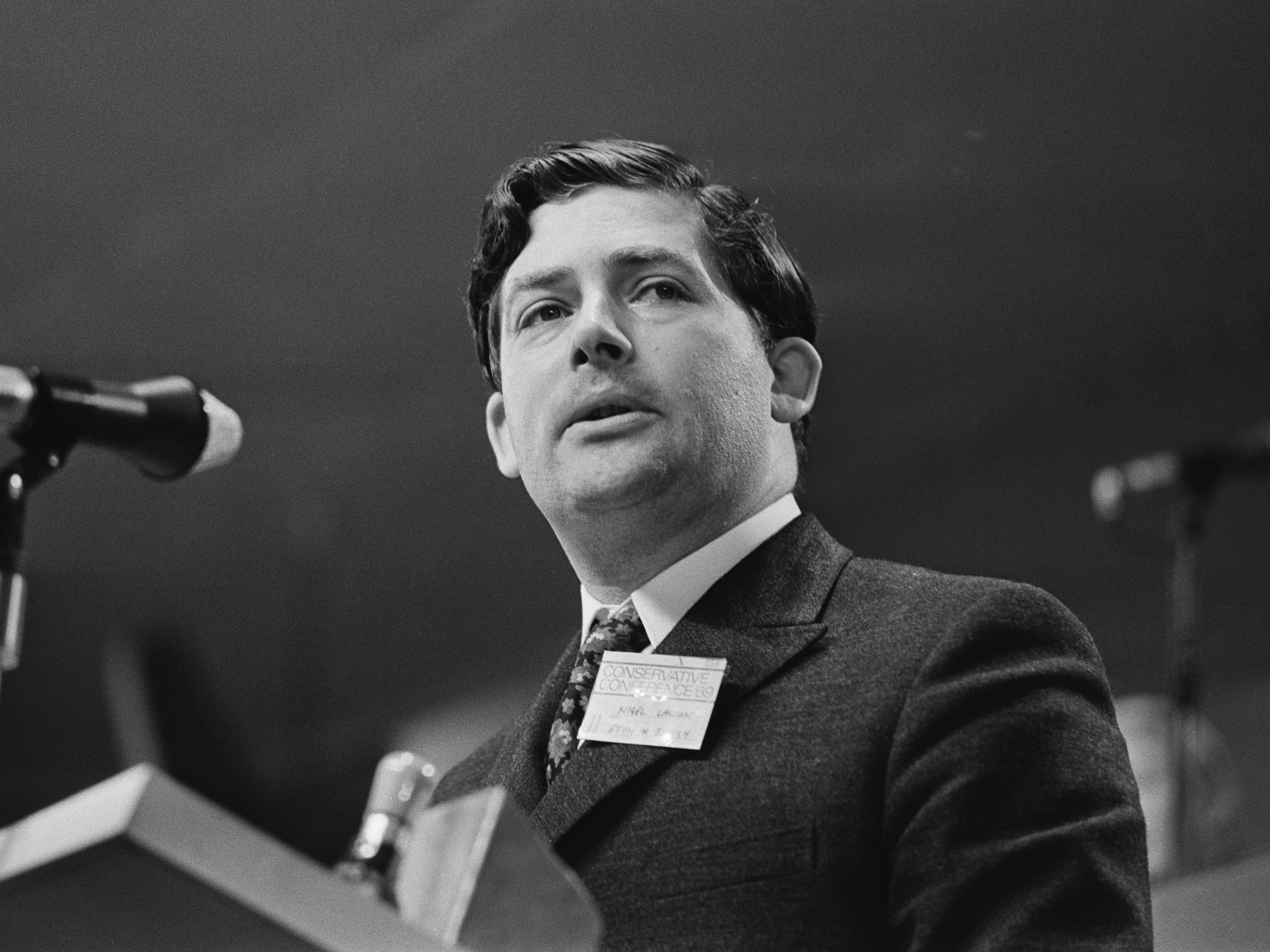Lawson at the Conservative Party Conference in Brighton in October 1969