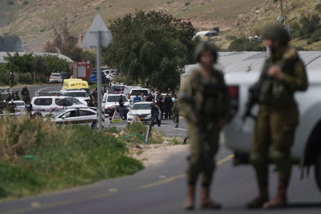 The Israeli military said security forces were searching for the attacker (AP)