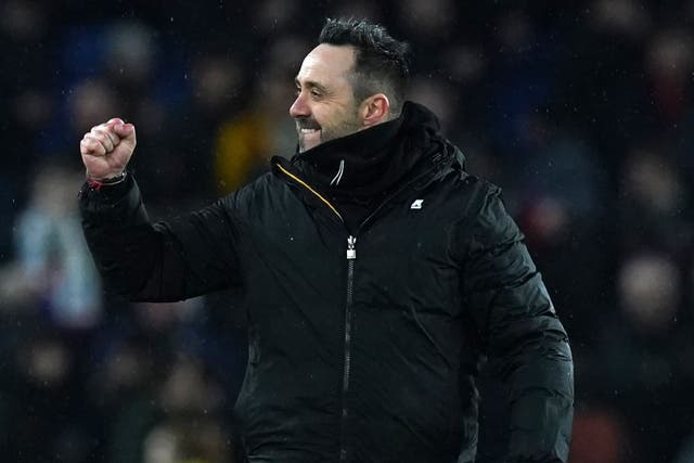 Brighton manager Roberto De Zerbi has been described as a ‘great manager’ by fellow Italian Cristian Stellini (Gareth Fuller/PA)