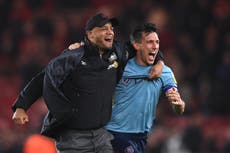 Burnley celebrate promotion back to Premier League at first attempt