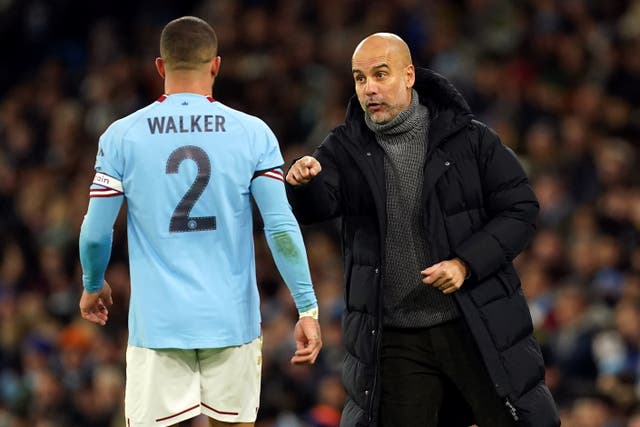 Pep Guardiola has admitted Kyle Walker cannot play in his current system (Martin Rickett/PA)