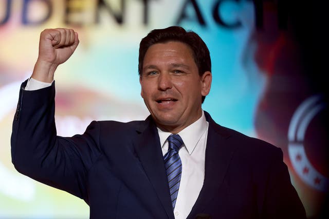 <p>Florida Gov. Ron DeSantis speaks during the Turning Point USA Student Action Summit held at the Tampa Convention Center on July 22, 2022 in Tampa, Florida</p>