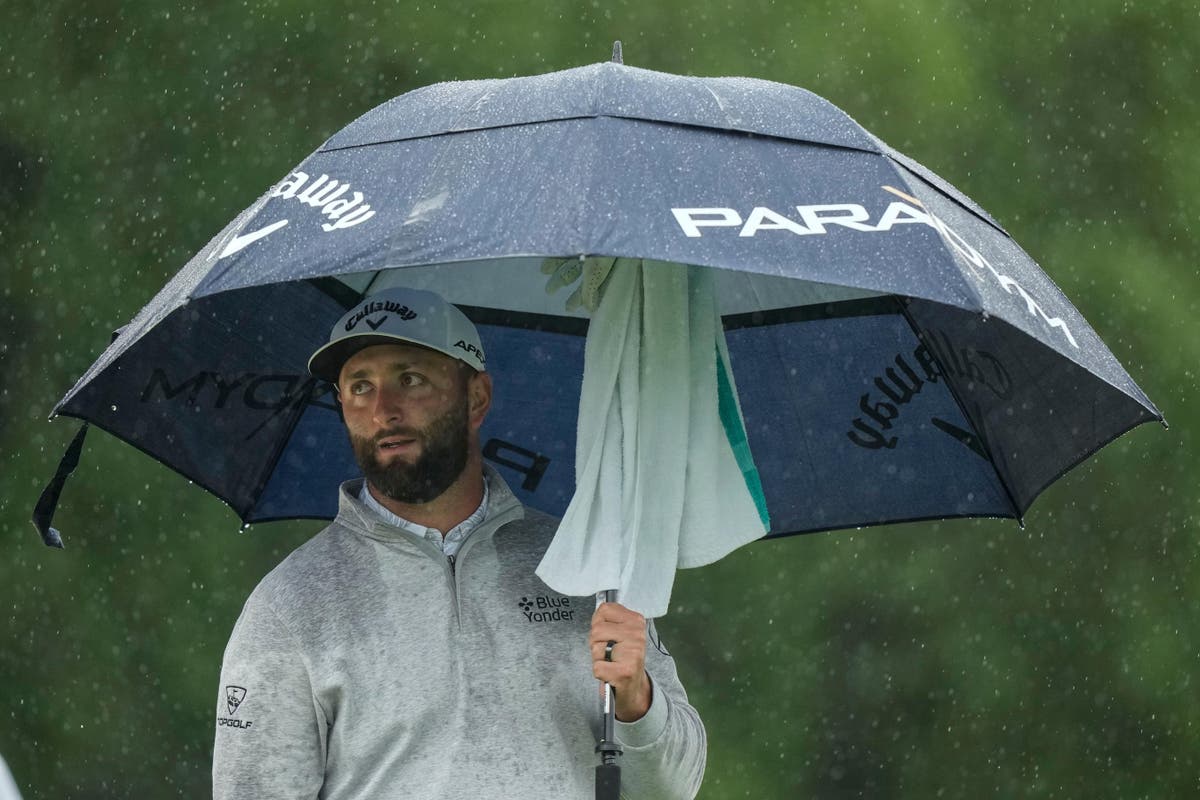 Jon Rahm not giving up hope of reigning at the end of a rain-affected Masters