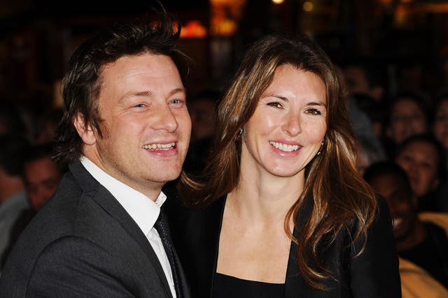 <p>Jamie Oliver and Jools Oliver attend the “Wild Bill” premiere during the 55th BFI London Film Festival at Vue West End on October 21, 2011</p>