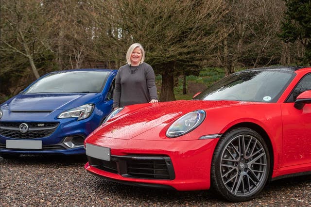 Joanne McGuigan won a Porsche 911 in a charity draw but decided to stick with her Vauxhall Corsa (Handout/PA)