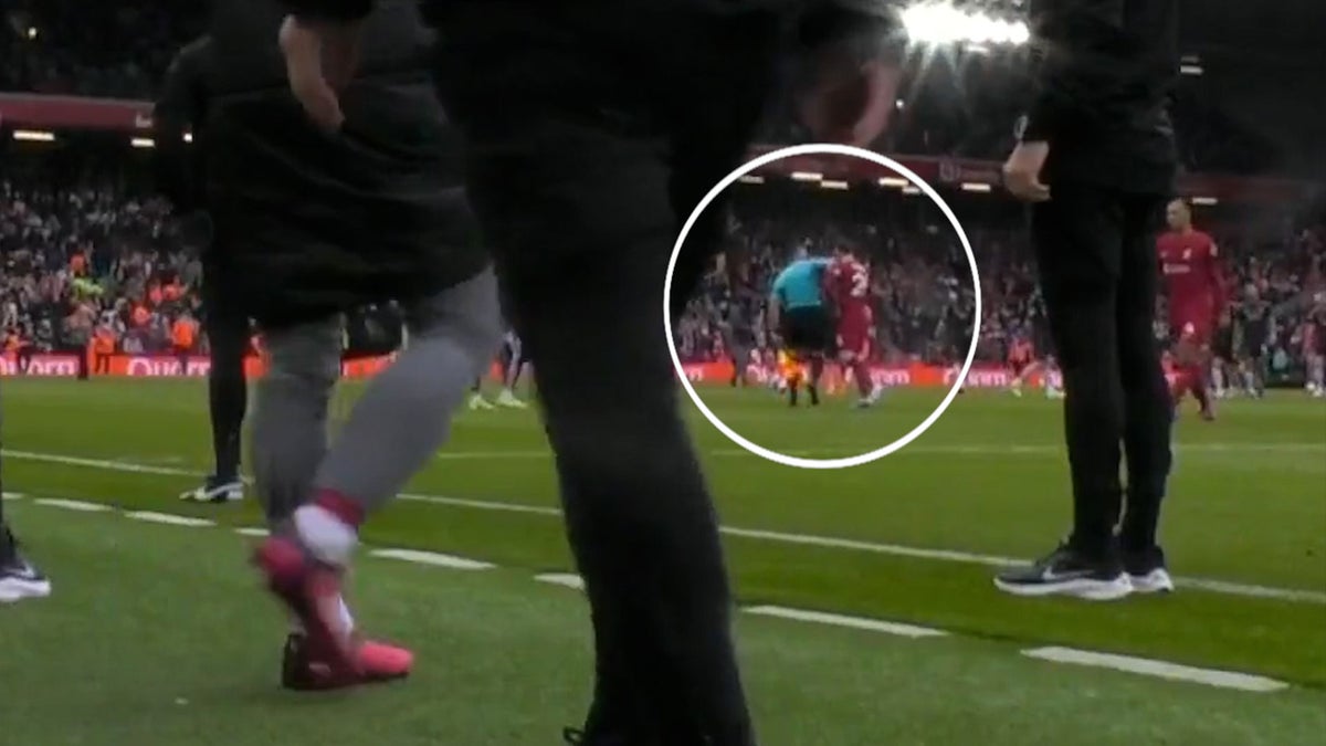 Linesman ‘elbows’ Liverpool’s Andy Robertson in the face