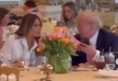 Melania and Donald Trump have Easter brunch together at Mar-a-Lago