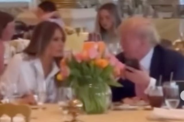 <p>Melania and Donald Trump have Easter brunch together at Mar-a-Lago</p>