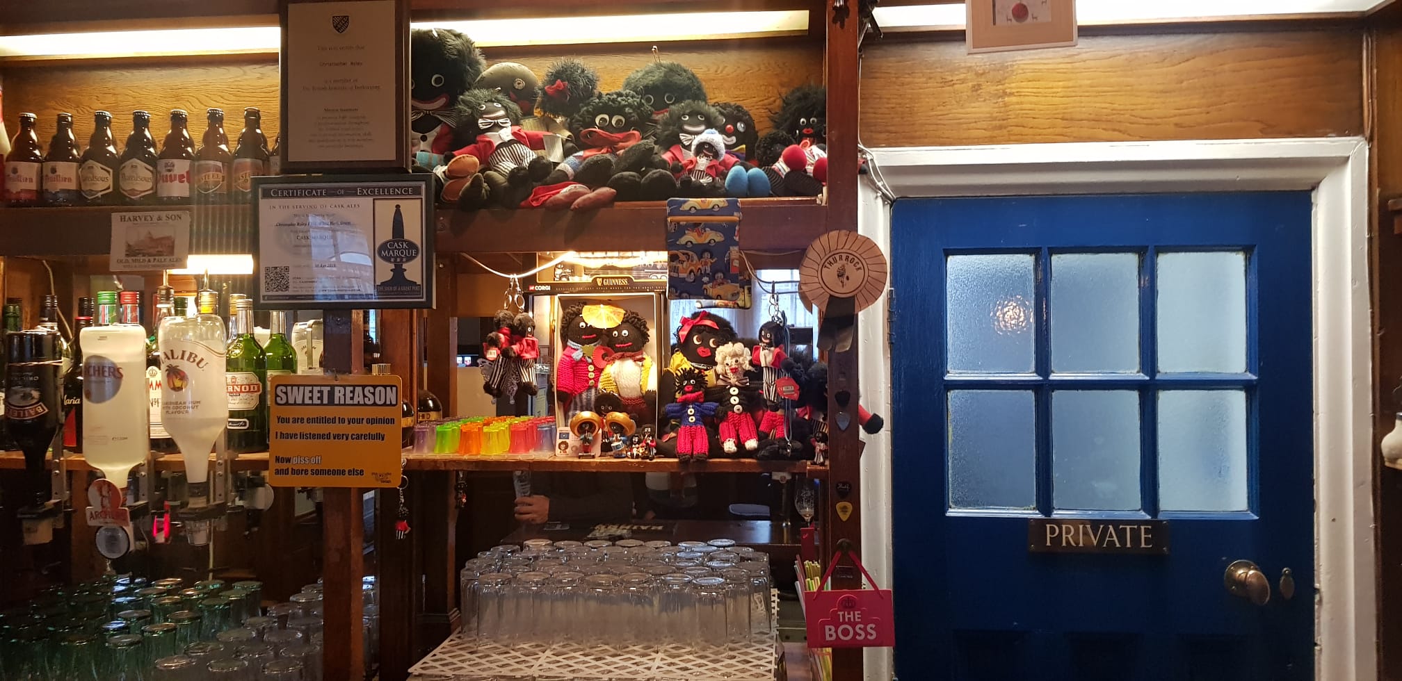 The pub landlords were reported in 2018 over the dolls