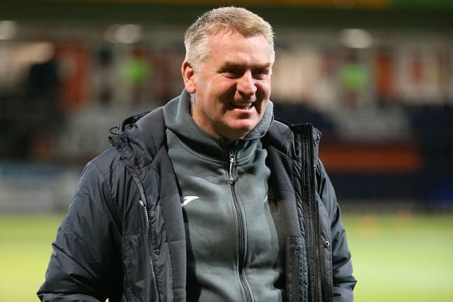 Dean Smith is in talks with Leicester. (Nigel French/PA)