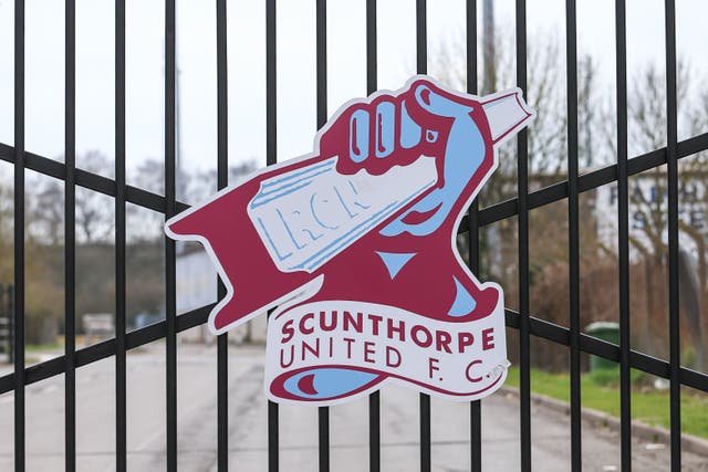 Scunthorpe have been relegated after they suffered a 2-0 defeat to Oldham (Isaac Parkin/PA)