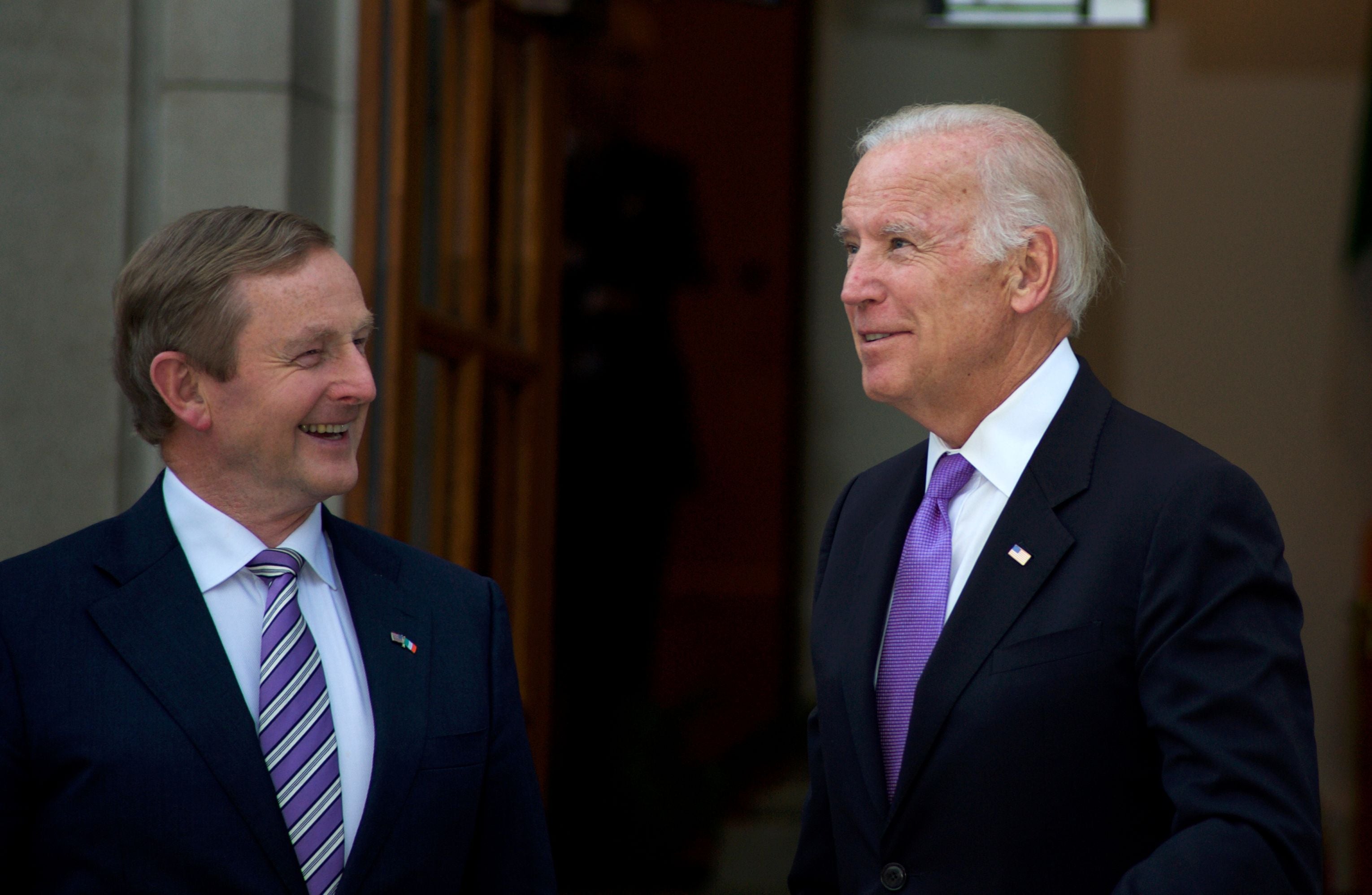 <p>Joe Biden and Enda Kenny have met on many occasions, including in Dublin, in June 2016 (pictured) </p>
