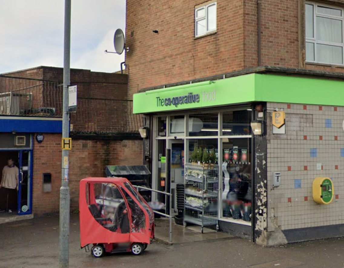 Staff at the Welland Vale Road Co-op in Corby were attacked at around 2:40pm on Sunday