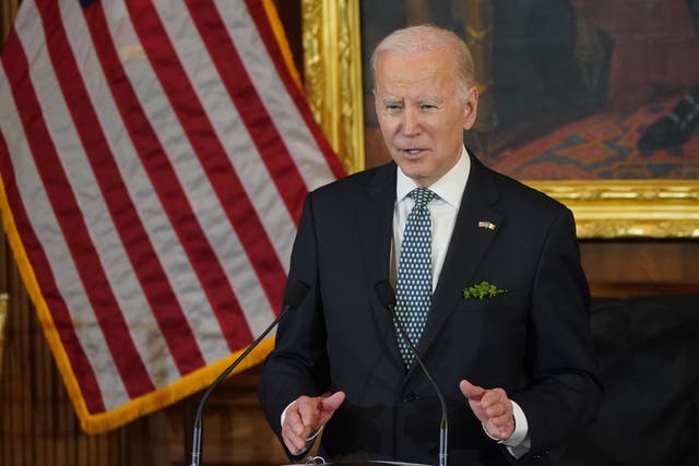 US President Joe Biden will begin a four-day visit to the island of Ireland on Tuesday (Niall Carson/PA)