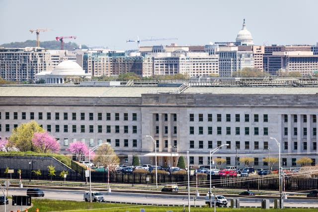 <p>The Pentagon in Arlington, Virginia, USA, 10 April 2023 as purported classified US military documents leaked online</p>