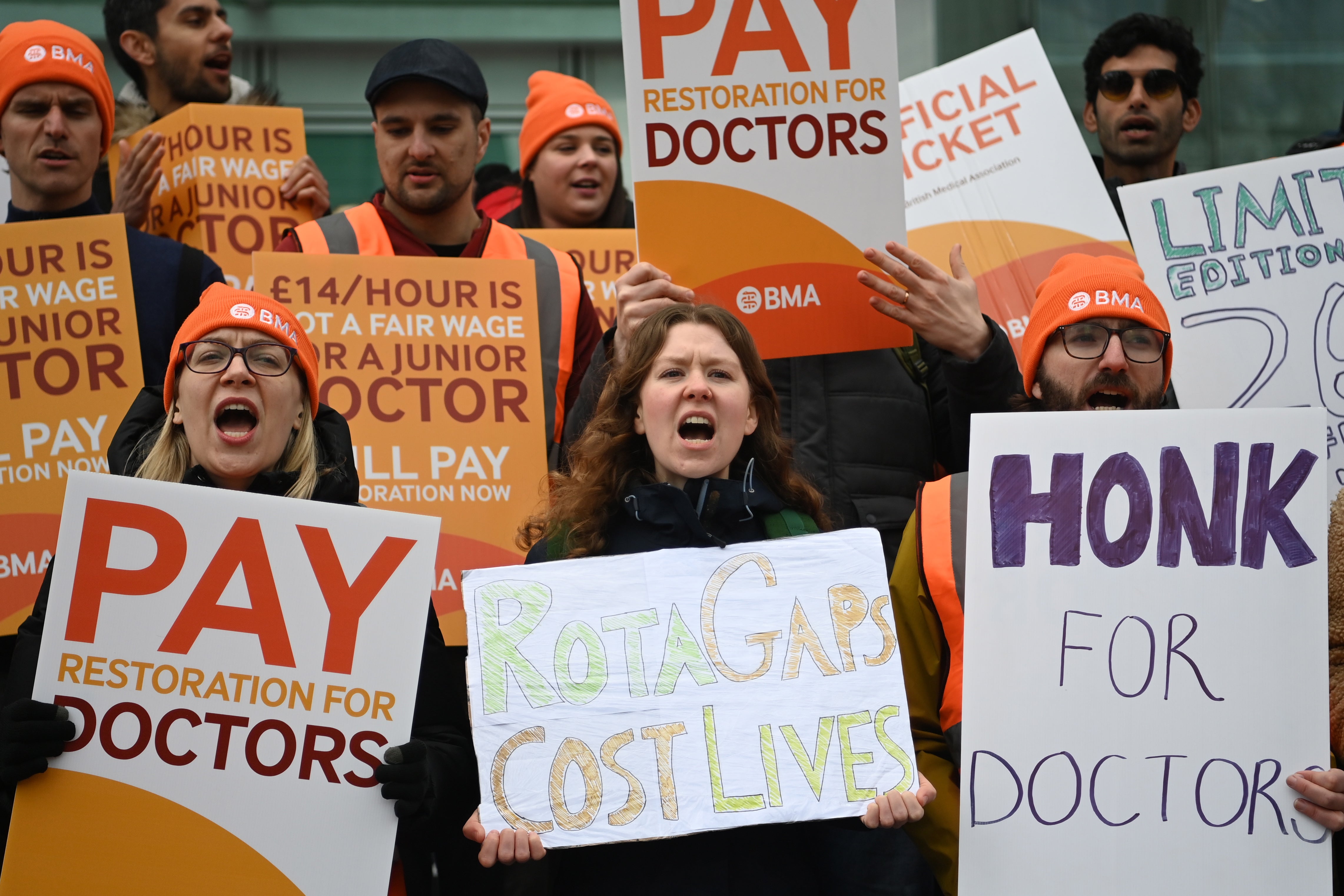 Doctors are calling for a 35 per cent pay rise
