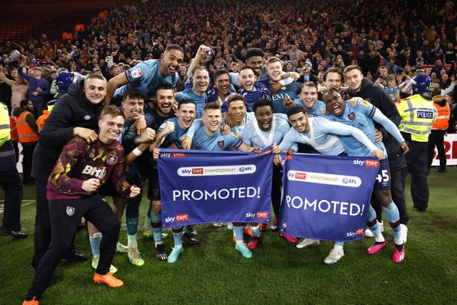 Burnley have earned promotion back to the Premier League (Richard Sellers/PA)
