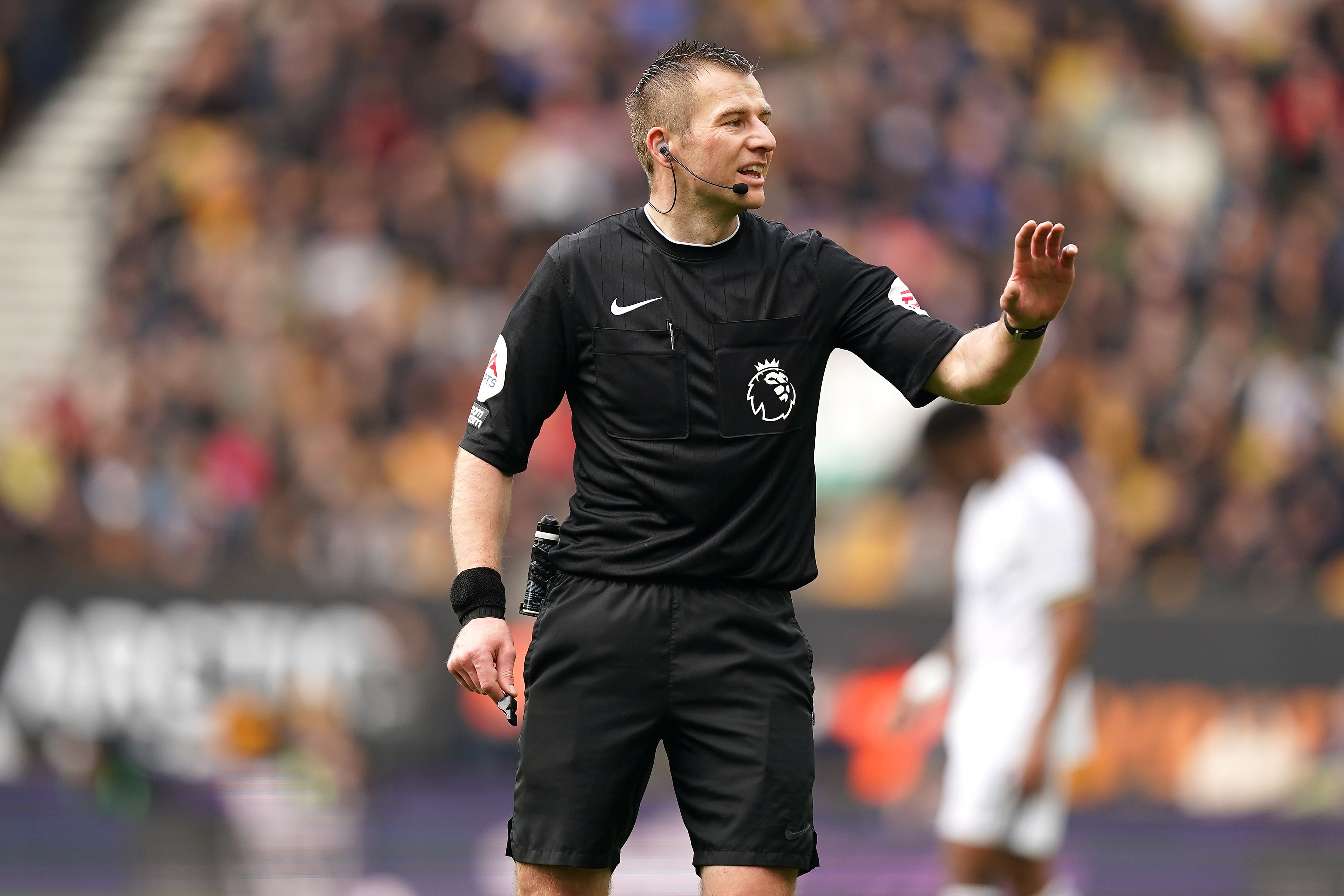 Referee Michael Salisbury will not officiate this weekend. (Mike Egerton/PA)