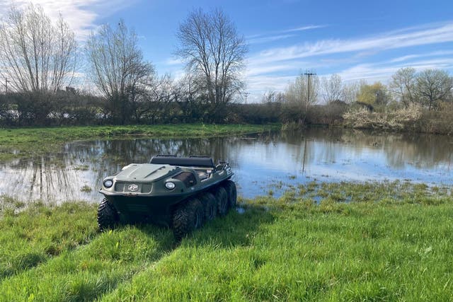 A 2005 Argo Avenger 8×8 amphibious all-terrain vehicle, which was purchased new by Jeremy Clarkson, will be sold at the Cheffins Cambridge Vintage Sale (Cheffins/PA)