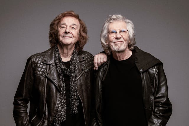 <p>Zombies musicians Rod Argent, right, and Colin Blunstone</p>