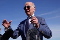 Biden Ireland visit – live: US president says he will ‘keep the peace’ before boarding Air Force One to Belfast