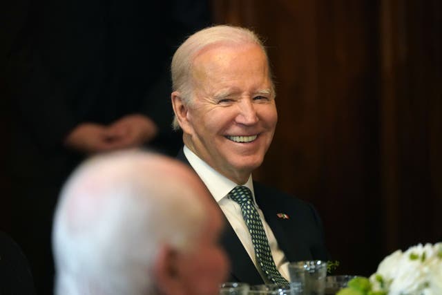 US President Joe Biden will arrive in Northern Ireland on Tuesday evening (Niall Carson/PA)
