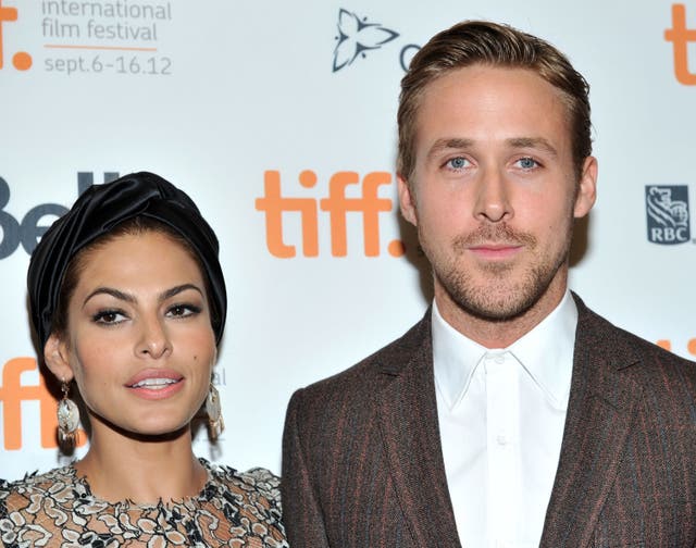 <p>Eva Mendes and Ryan Gosling in 2012 at the premiere of ‘The Place Beyond the Pines’ </p>
