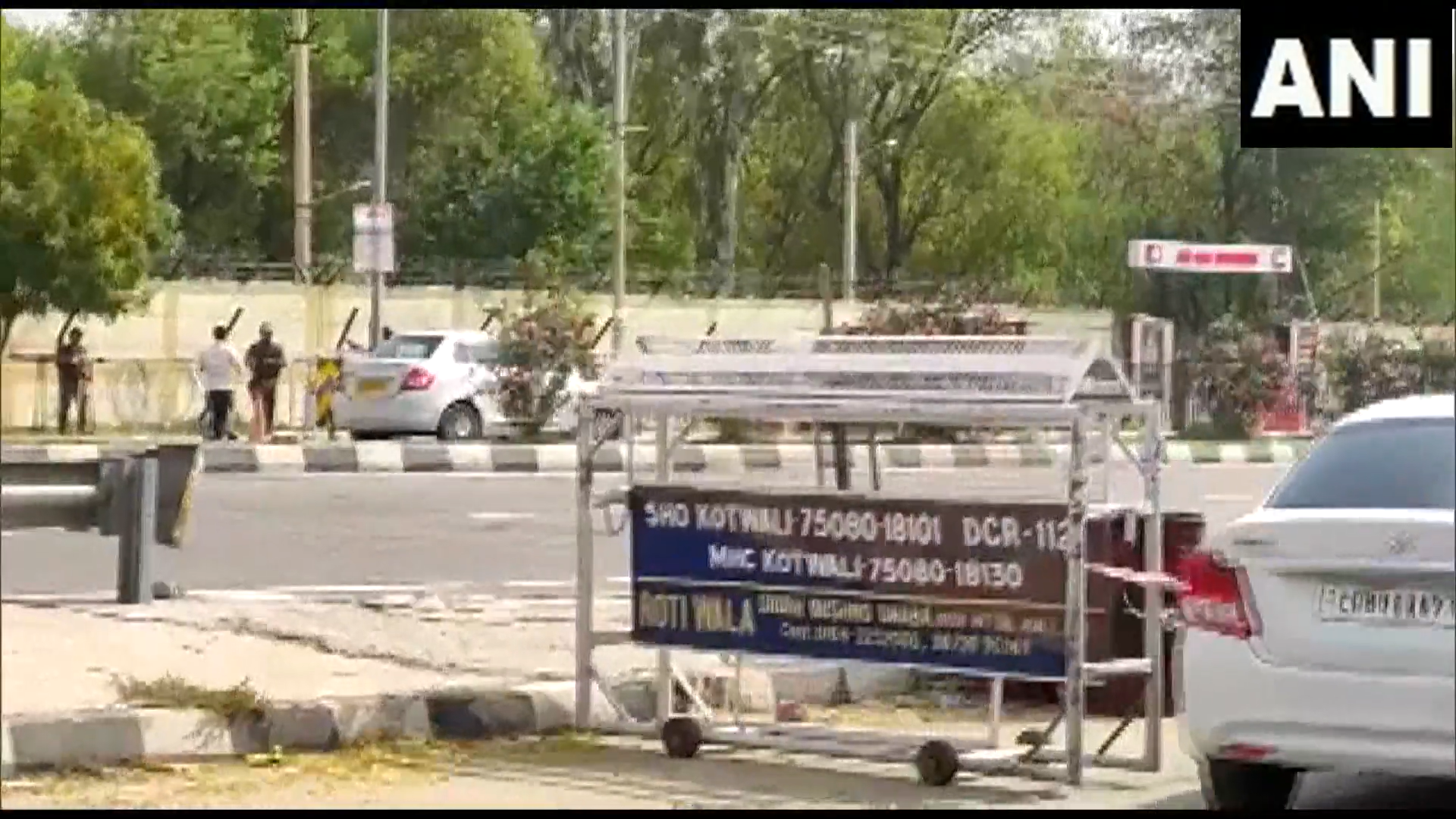 <p>A screengrab from a video shows scenes outside the Bathinda military station in Punjab where four people were killed in a shootout </p>
