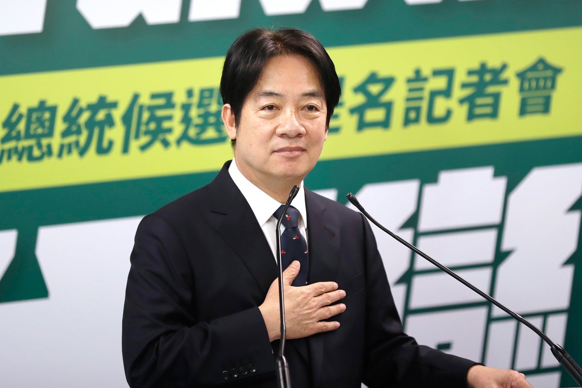 Taiwan's ruling party taps VP as presidential candidate | The Independent