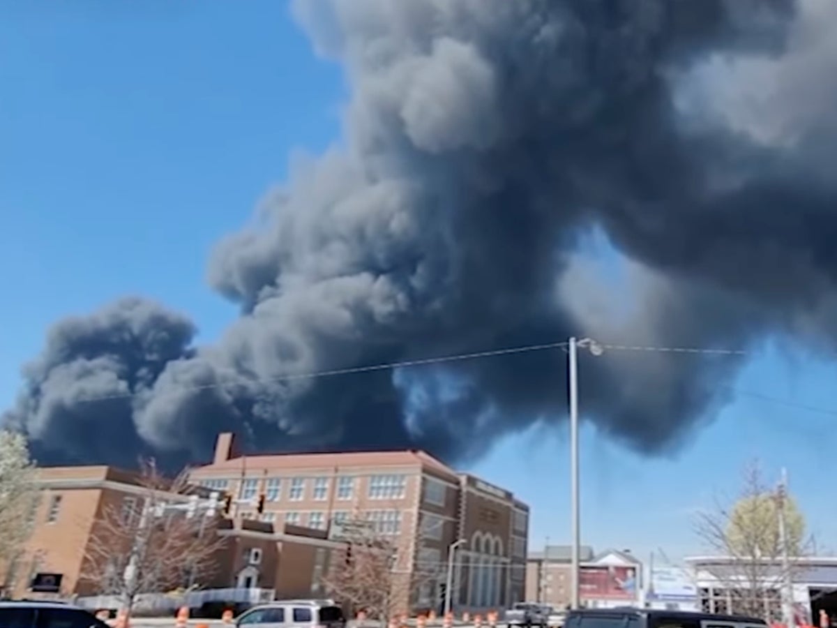Huge blaze at Indiana recycling plant prompts mass evacuation of 2,000 residents