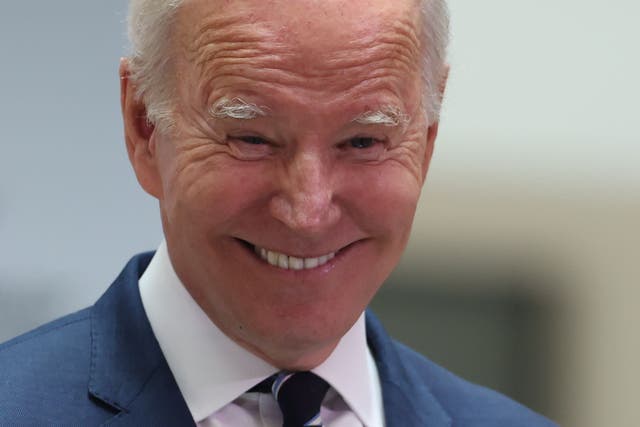US President Joe Biden arrives to deliver his keynote speech at Ulster University in Belfast, during his visit to the island of Ireland. Picture date: Wednesday April 12, 2023.