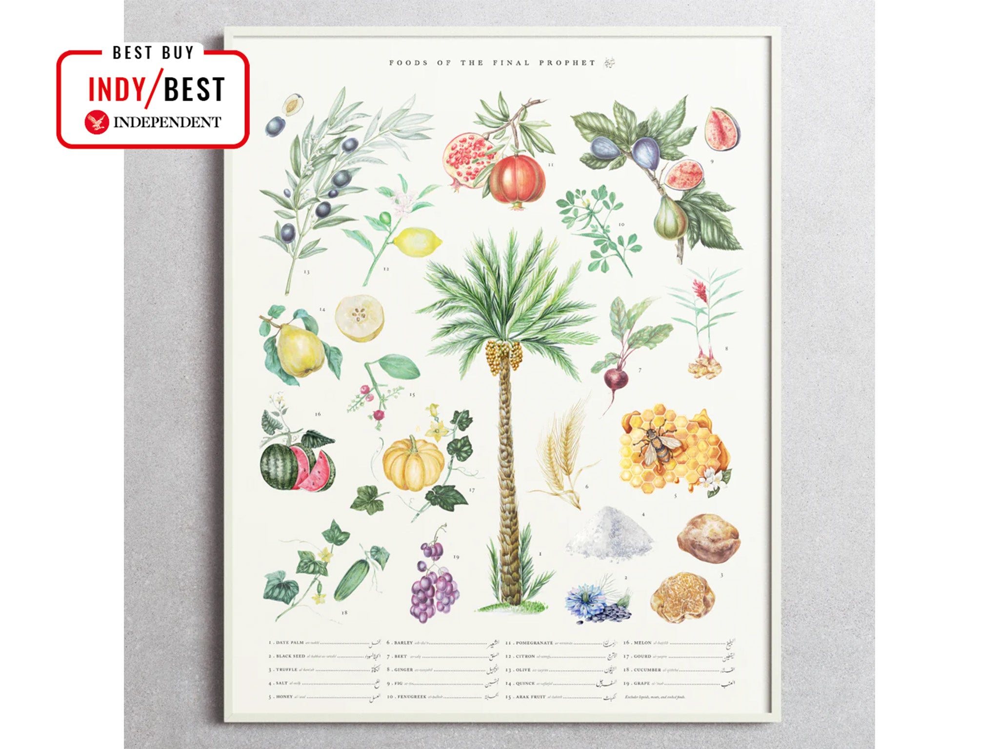 The Silsila Foods of the Final Prophet – a botanical print poster