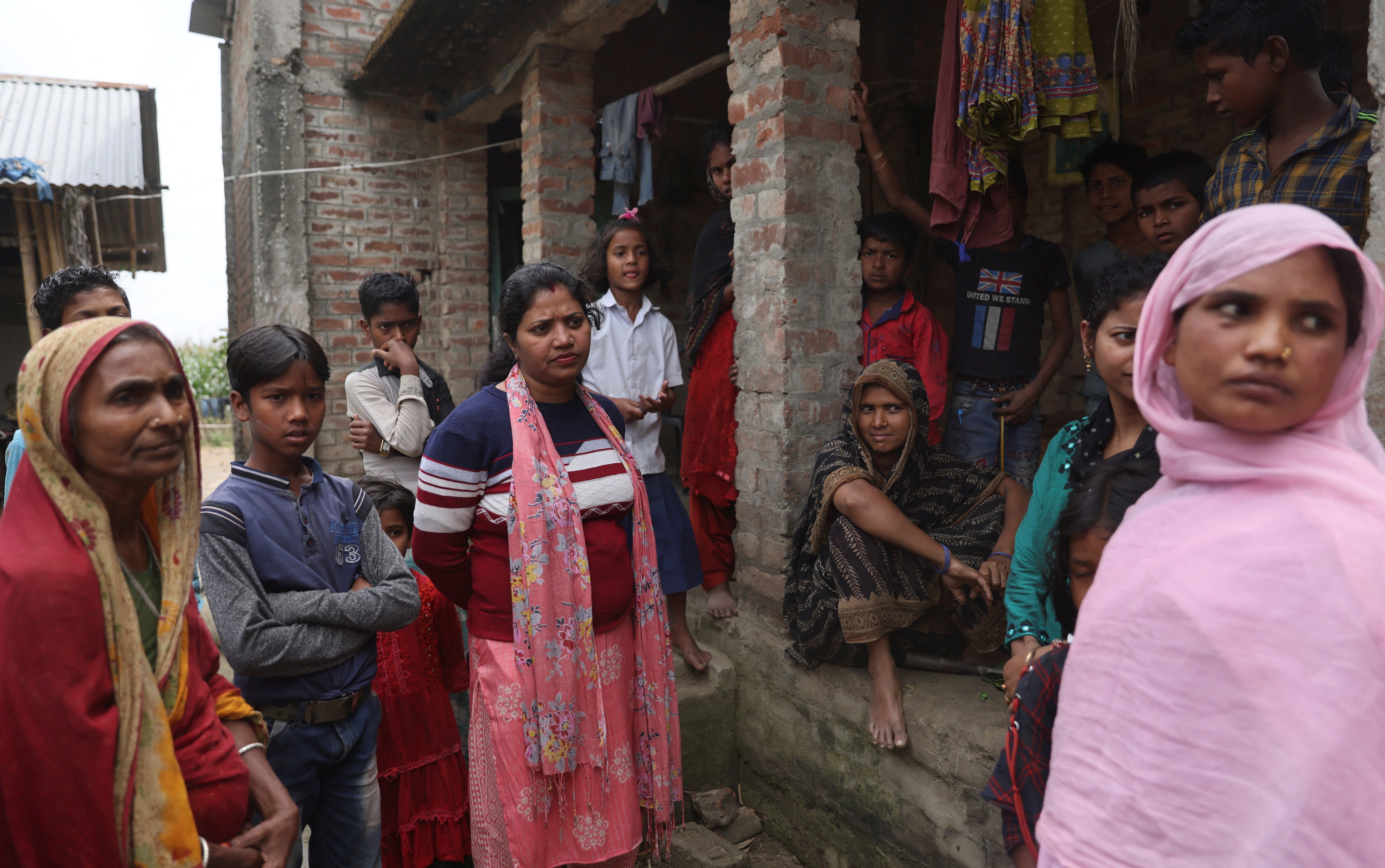 Community mobiliser Pratima Kumari outside a house in Duadangi village