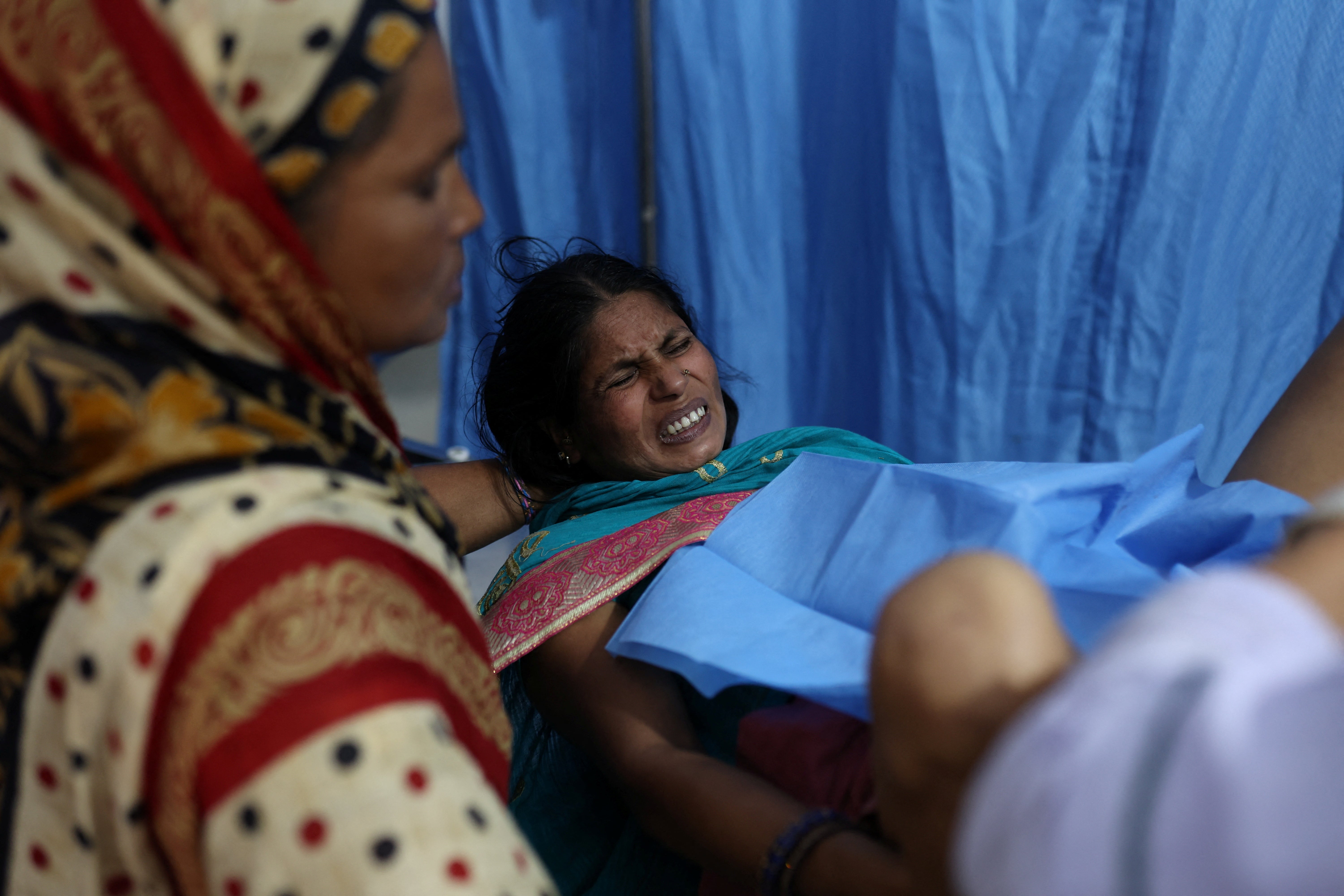 Zamerun Nisha gives birth to her fifth child on the labour ward