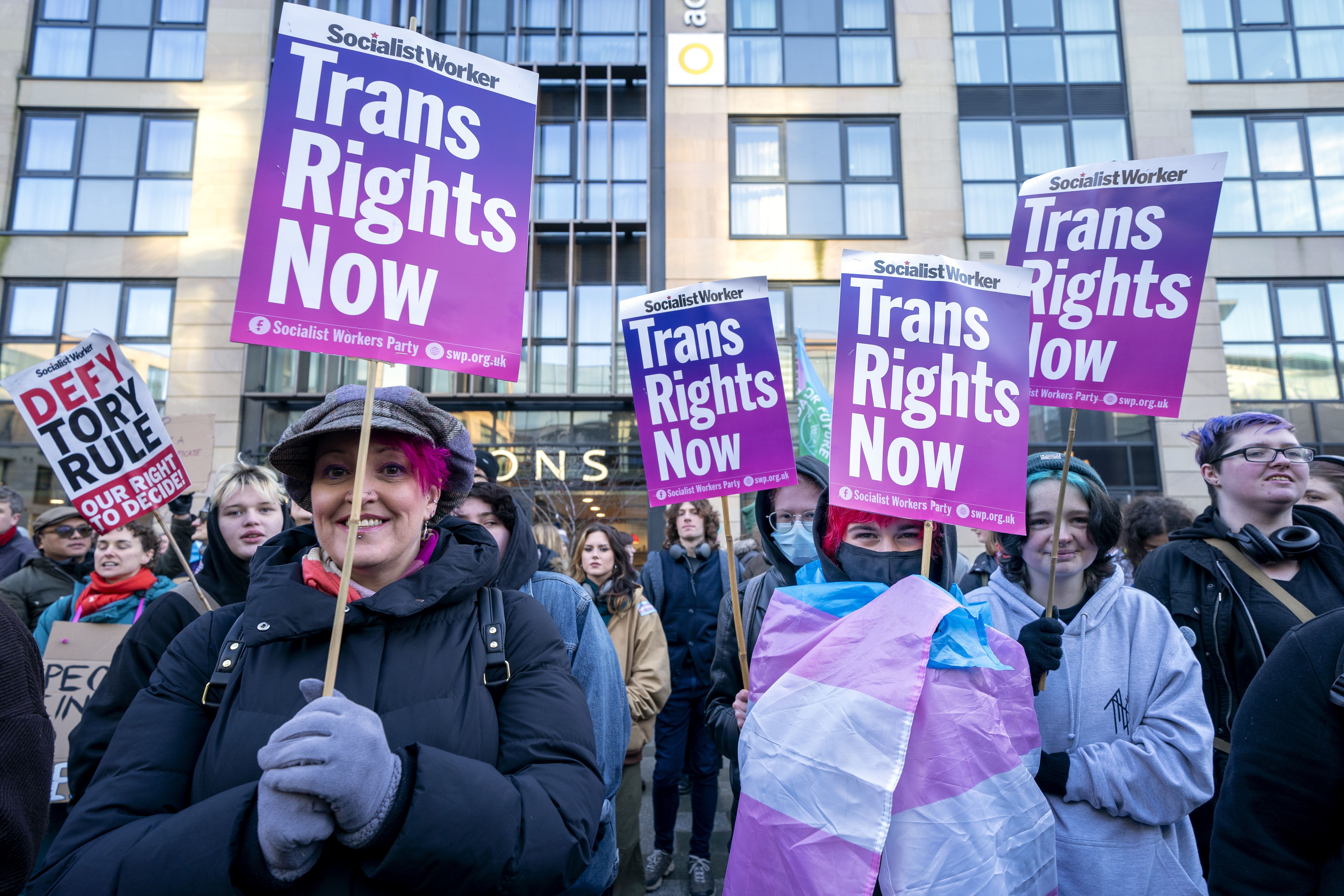 Supporters say the Bill will improve trans peoples’ lives (Jane Barlow/PA)
