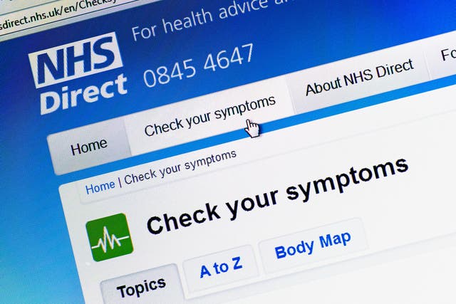 NHS Direct website (PhotoEdit/Alamy/PA)