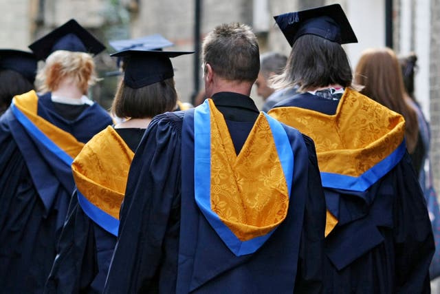 The Ucas findings ‘highlight that the cost of living is a significant concern for future students’, Universities UK said (PA)
