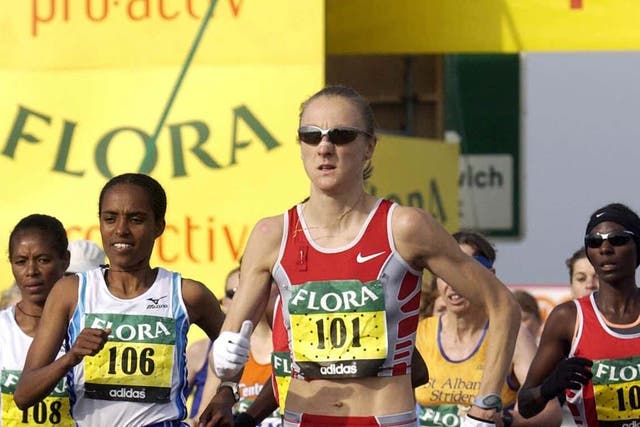 Paula Radcliffe set a new women’s world marathon record in 2003 (Chris Young/PA)